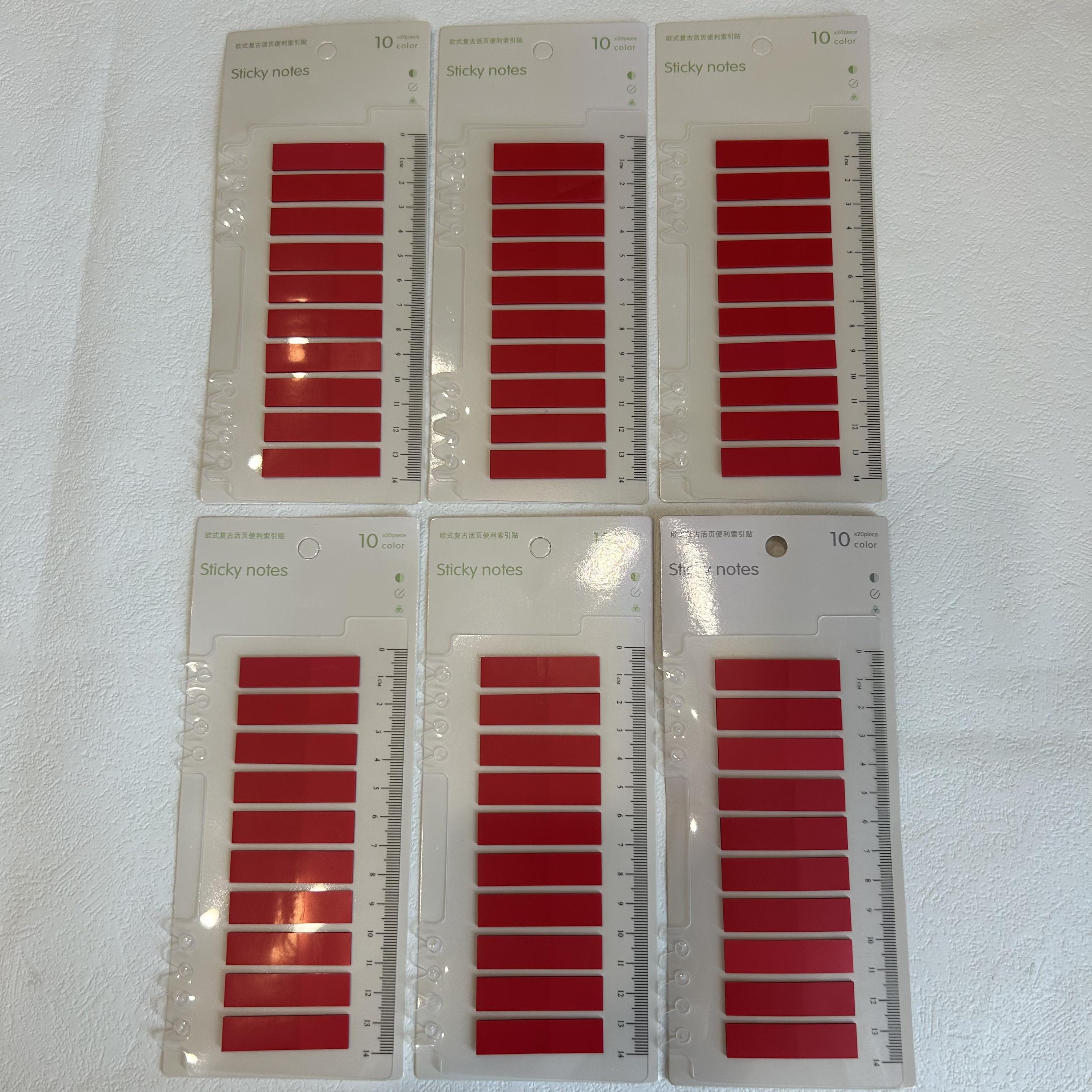 

6 Packs 1200 Sheets Transparent Sticky Notes Self-Adhesive Annotation Books Bookmarks Memo Pad Index Tabs Stationery