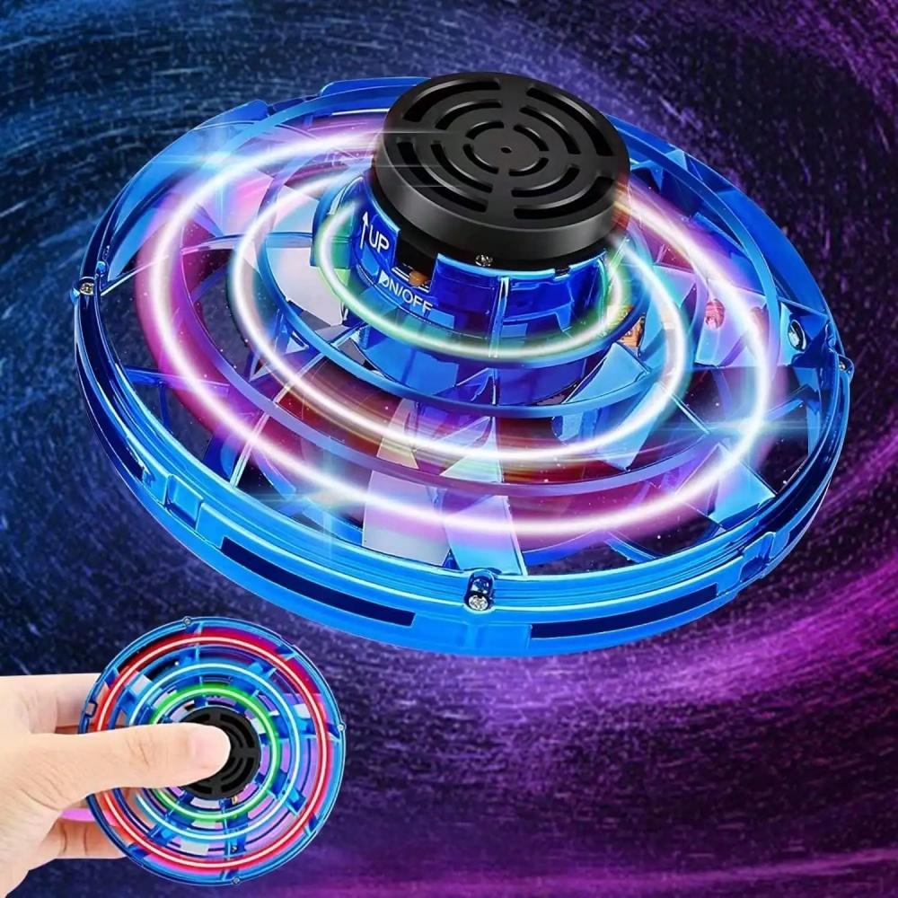 NOWY Latający LED Fidget Spinner Fidget Spinning Spinner, Wirująca Kula, Pływający Samolot Emitujący Światło Cud Zwalczający Stres