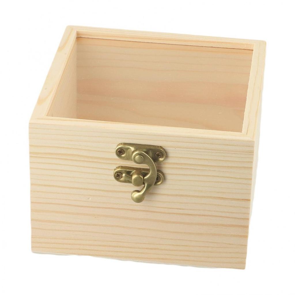 Charming Wooden Hinged Box for Personalized Crafts and Keepsakes
