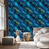 Navy, turquoise, blue and sea ink wallpaper 50x1000