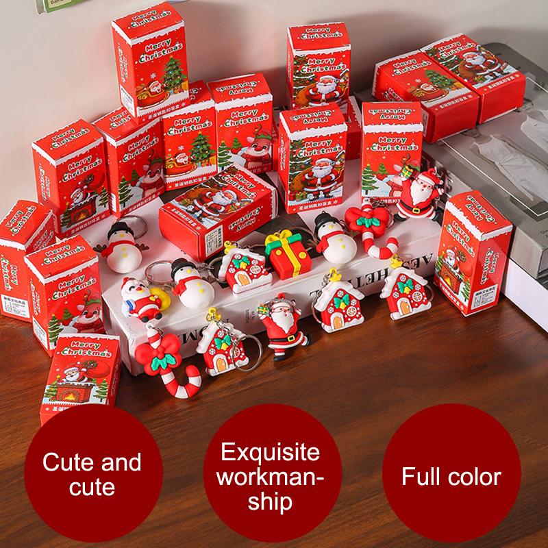 24Pcs Christmas Themed Party Key Ring Gift Pack Surprise Box Suitable As Christmas Gift Party Gift Best For Christmas