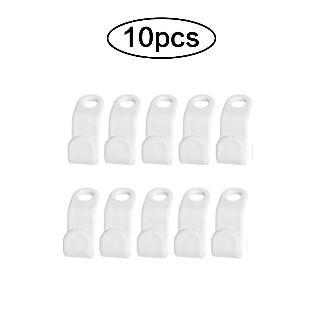 50 шт. вешалка для одежды, удлинитель, зажимы, экономия места, соединительный крючок, каскадные вешалки, крючки, стеллаж для хранения в домашнем шкафу, организация 10pcs-White