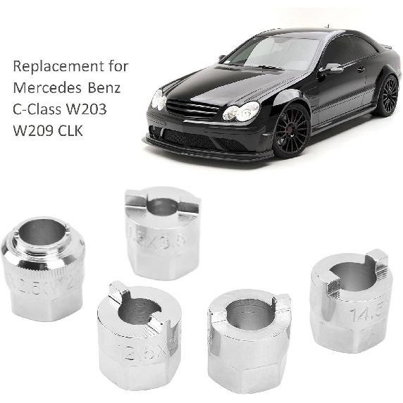 

Acouto Strut Nut Socket Tool for Benz C-Class W203 W209 CLK 5pcs Front Suspension Strut Nut Socket Tool Set, 10.5 x 3.5, 12.5 x 3.5, 14 x 2.5, 14.5 x