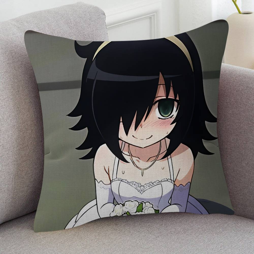 Anime Watamote Game For Cartoon Print Peripheral Pillow Case Cushion Cover Home Decor Birthday Gift Pillowcover