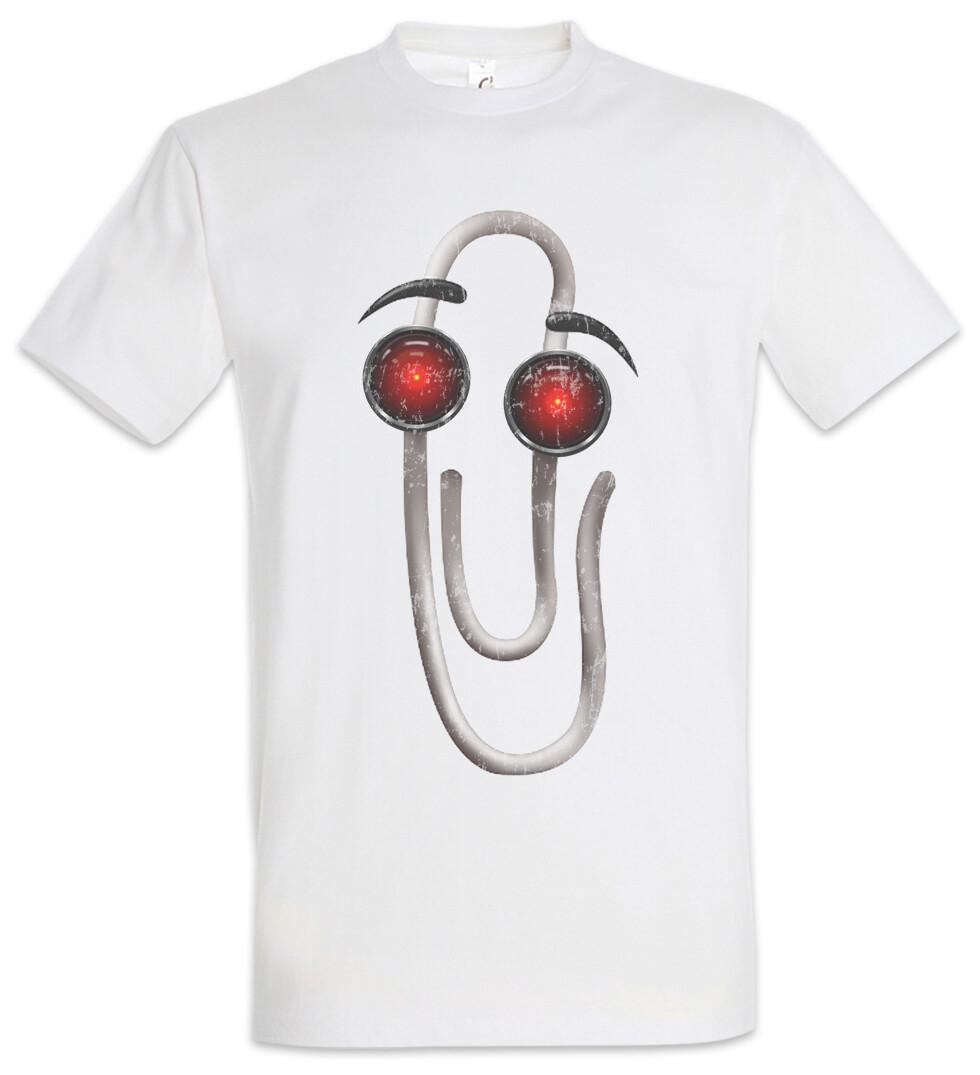 Clippynator T-Shirt Mens Womens Tees Top Clippy Clippit Terminator Geek Nerd Office Worker Fun M