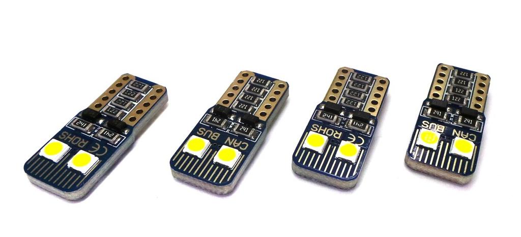 6 Pcs LED Bulb T10, W5W 12V-18V 3W CANBUS 320lm Off-Road