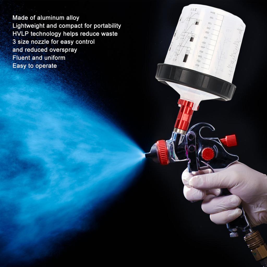 HVLP Automotive Paint Spray Gun With 1.4mm 1.7mm 2.0mm Nozzle Gravity Auto Paint Spray Torch Kit G1/4 Air Inlet
