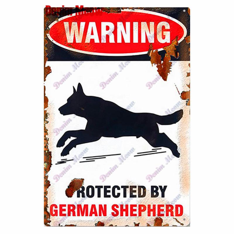 Vintage Beware of Dog, Metal Sign, Warning Danger, Protected Pit Bull Dog, No Bal, Wall Decor, Private Area Decoration, WY45