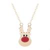 Cute Pendant Necklace Jewelry Luxury Gift Fashion Portable Unique Charms Red Nose Reindeer for Party