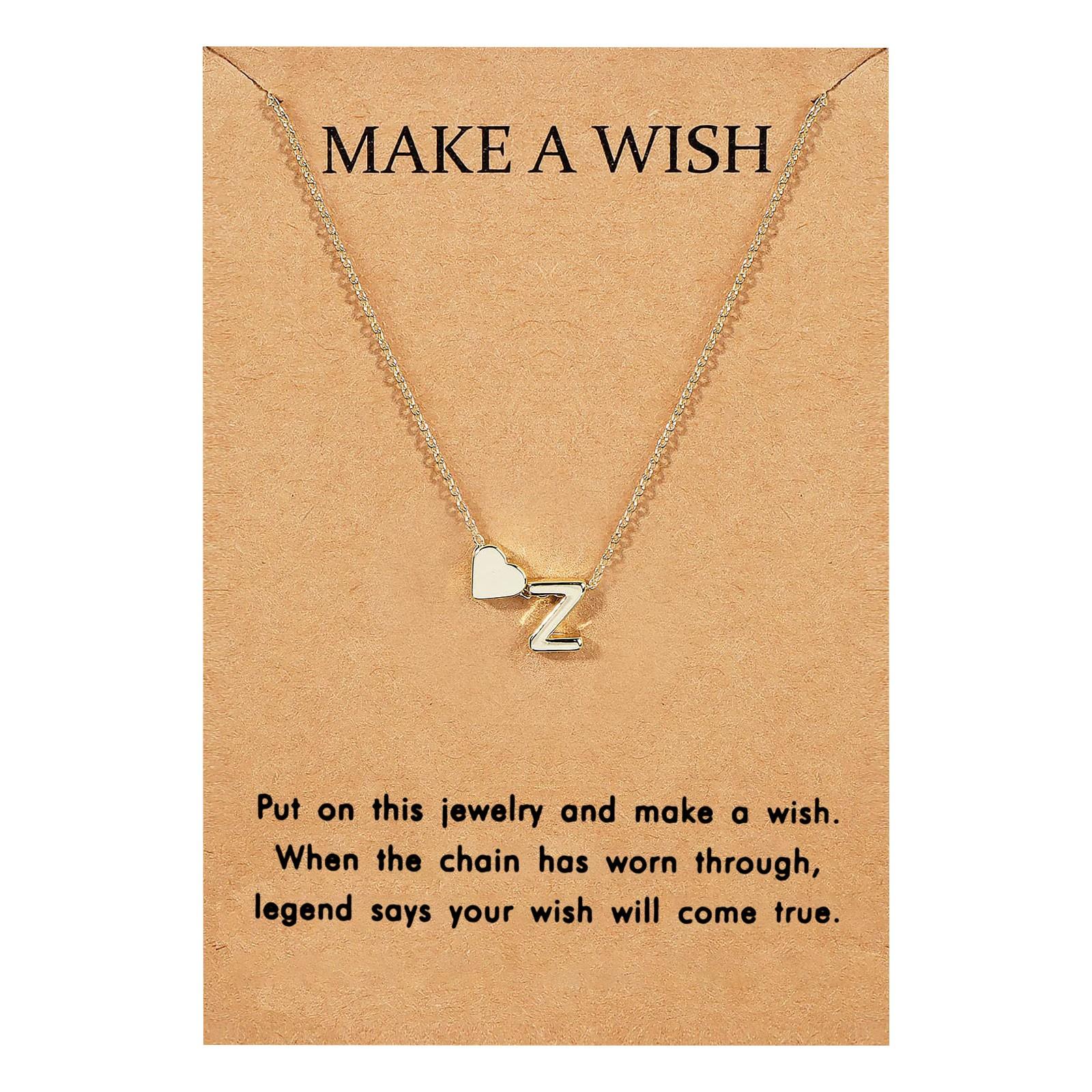

Initial Heart Necklace Heart Letter Necklace Valentine s Day Gift One Size