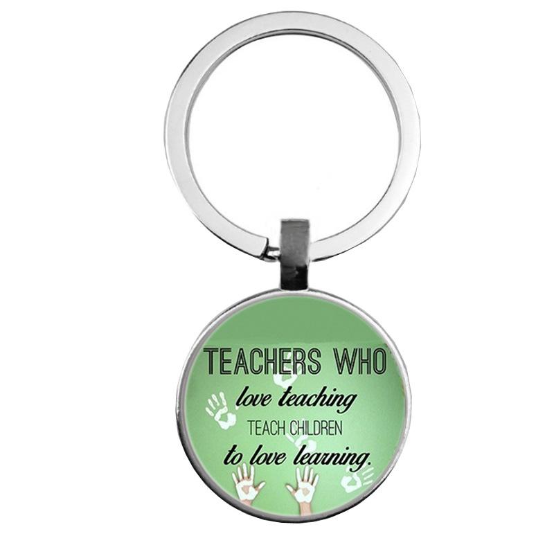 Keychain Accessories Pendant Floral Thanksgiving Text Good Friends Retro Personalized Keychain Gift Pendant