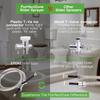 Multifunctional Hand-held Bidet Spray, Bathroom Diaper Shower, Hose and Accessories - Toilet Sprinkler with Dual Spray Function (Silvery)