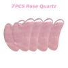 7pcs/ Gouache Scraper Rose Quartz Jade Guasha Stone Board Jade Massagers For Face Gua Sha Scraper Body Acupuncture Face  Lifting