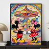 Disney Diamond Painting Full Drill Mosaic Painting Kit Handmade Diy Home Decoration Gift Mickey Minnie Carousel Candy