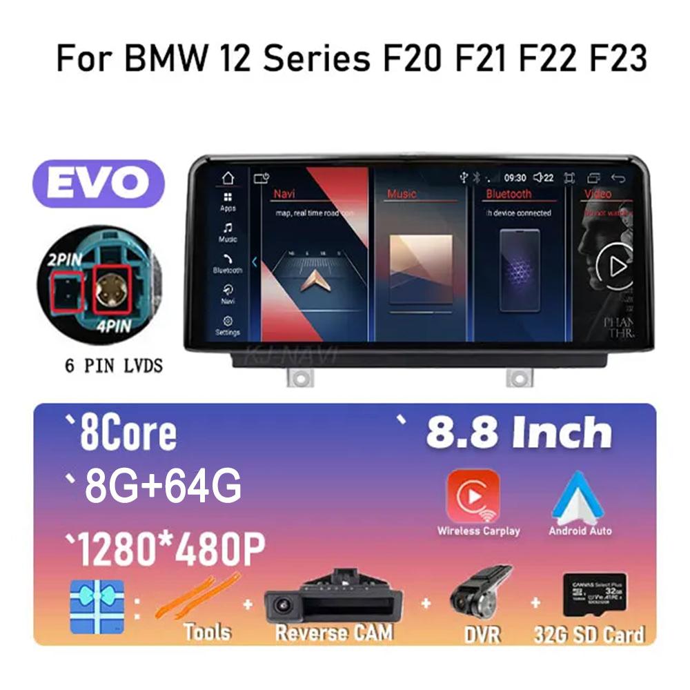 Car Video Player Radio GPS Navigation EVO System For BMW 3/4 Series F30 F31 F32 F33 F34 F36 1/2 Series F20 F21 F22 F23