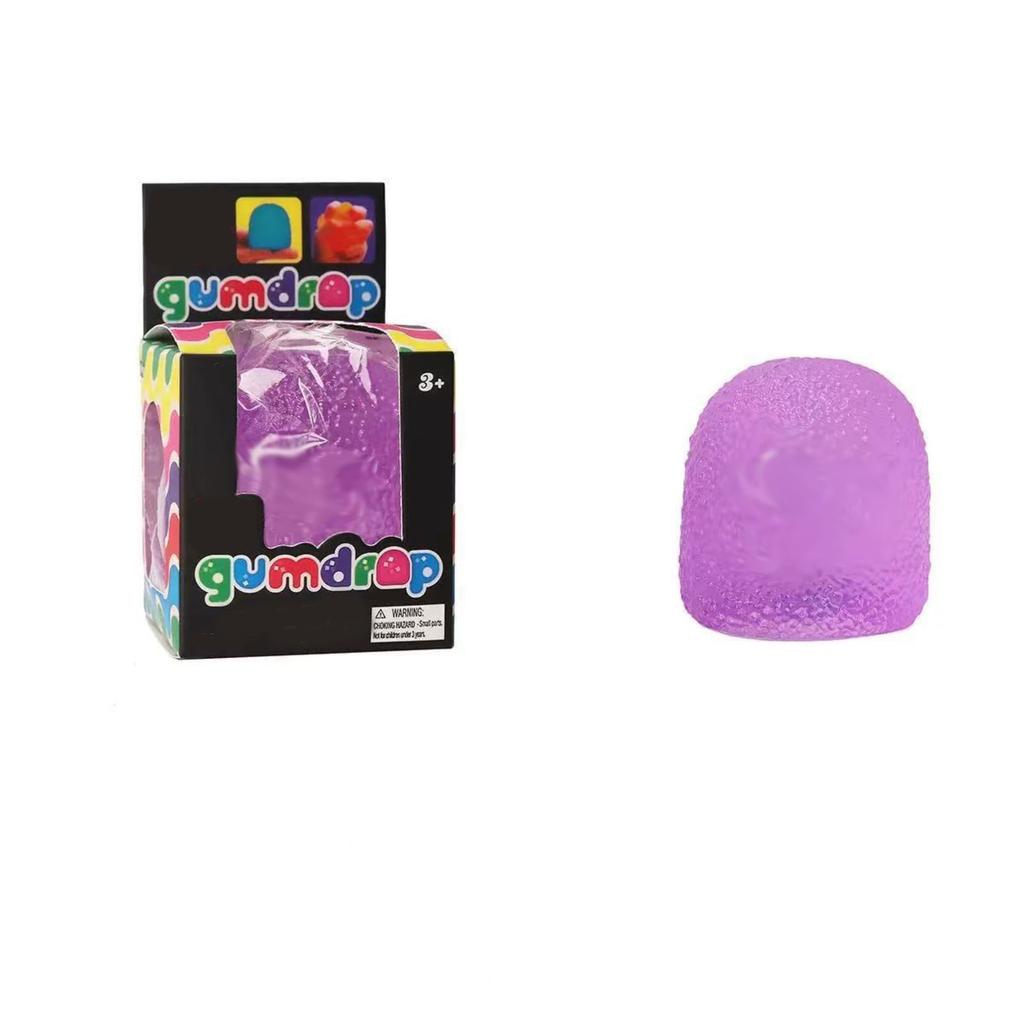 TPR Gumdrop Stress Relief Ball for Squeezing and Fidgeting Suitable for Office Classroom and Home Use for Adults and Kids Ages 8 Plus