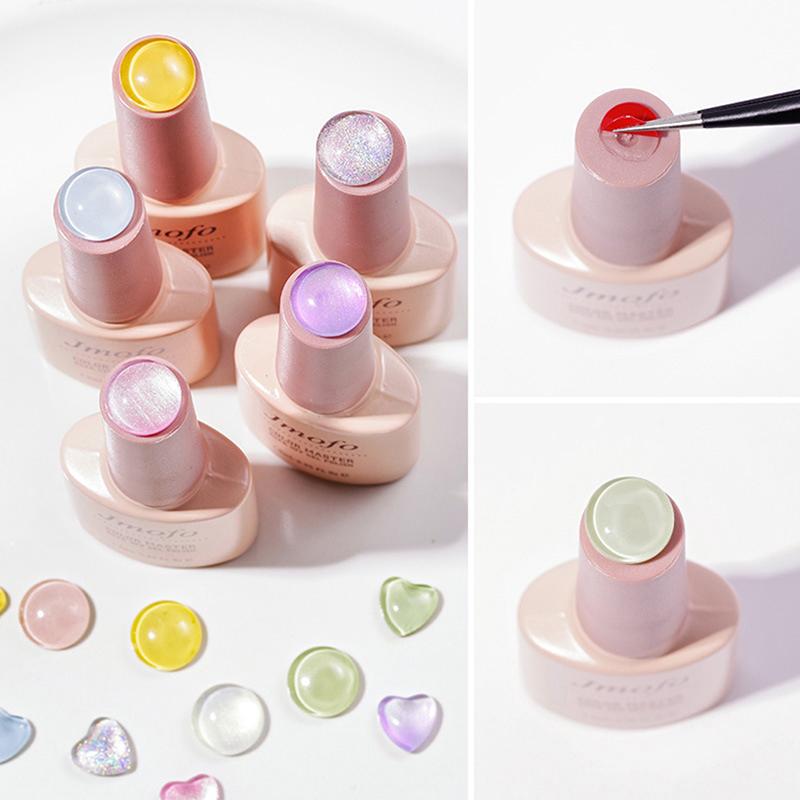 40Pcs Transparent Glass Nail Art Display Showing Polish Color Board Tips Tools