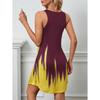 Sunflower Print Tank Dress Women's Sleeveless Dress Dresses Woman Summer Y2k Ladies Clothes Hawaii Vacation Female Clothing Tees