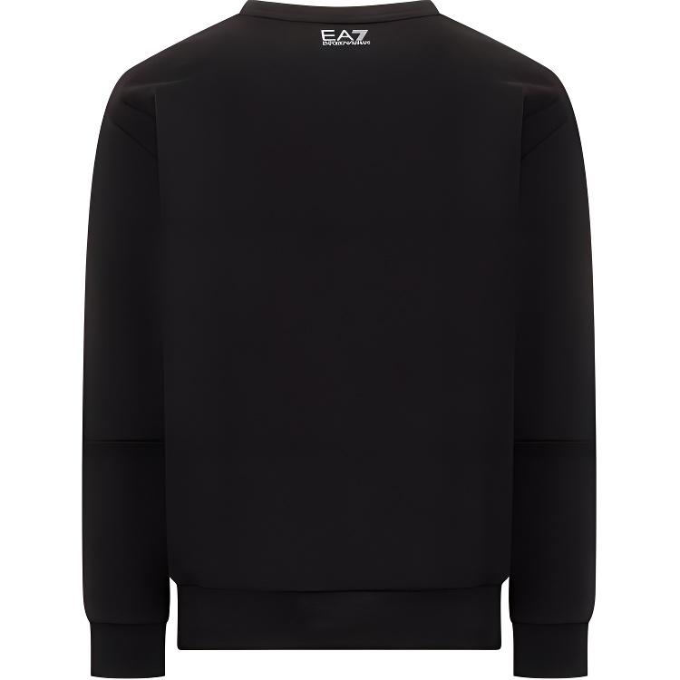 Emporio Armani Logo Pattern Printed Crew Neck Pullover Long Sleeve Sweatshirt Men sweatshirt Black 6DTM11-TJZCZ-0200