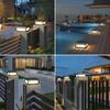 Solar Post Light, Outdoor LED Fence Deck Lamp 3000K Waterproof Patio Gate Driveway Garden Decor (7.9'X7.9')