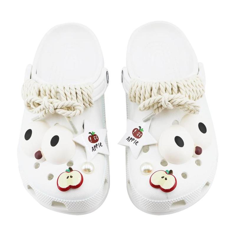 Crocs Classic clog big eyes SDS funny and cute cartoon home casual beach hole shoes for men and women white