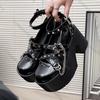 Fashion Comemore Fashion JK Uniform Heightening Pumps Mary Jane Shoes Female Spring Autumn Leather Thick Bottom Retro Punk Lolita Shoes