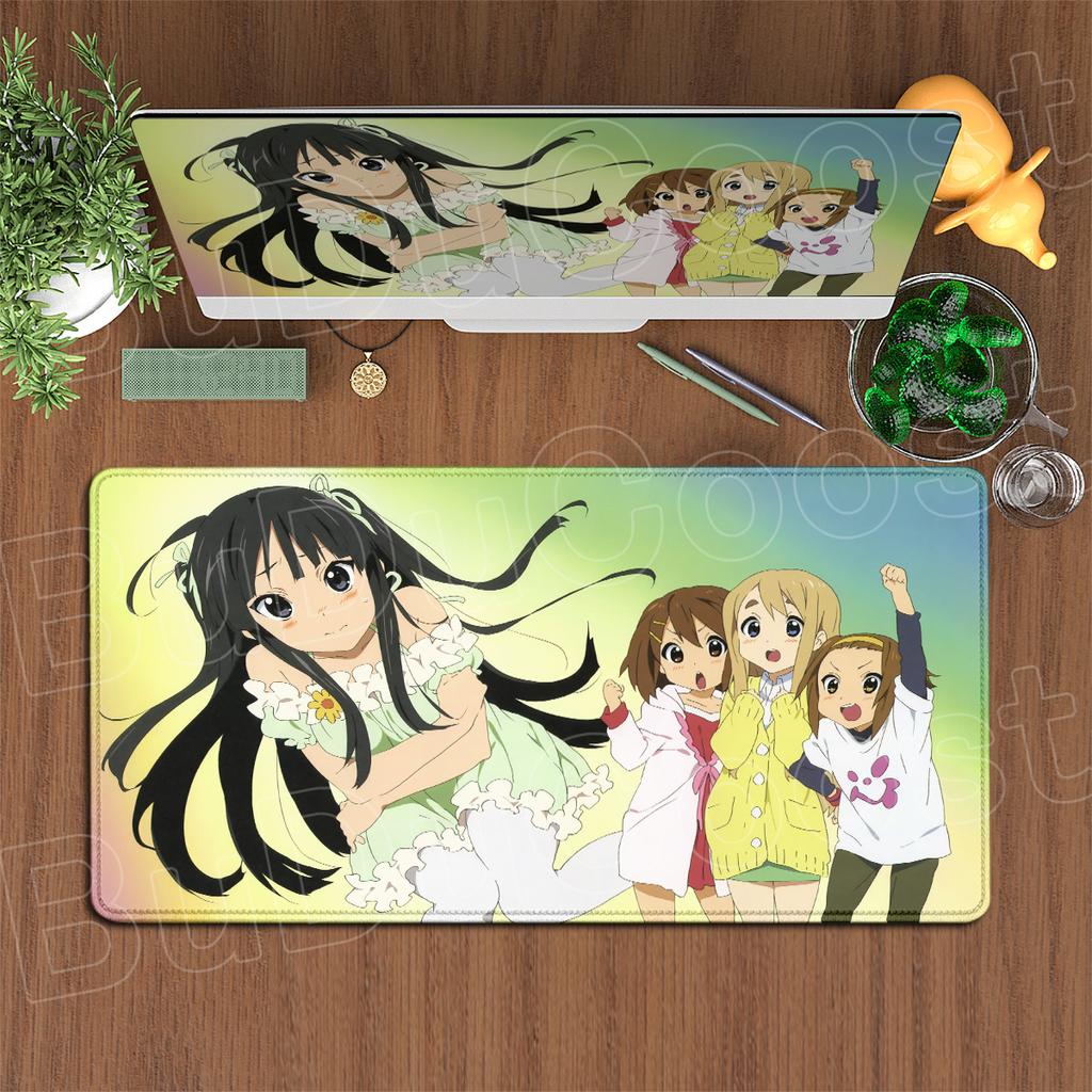 Game Cabinet Extended Desktop Mat Pc Accessories Kawaii Anime Girls Yui Hirasawa Mouse Pad Large KOn Office Laptop Keyboard Rug