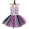 Kids Animal Ears Headband Tie Tail Tutu Dress Set Cosplay Halloween Costume Birthday Party Gift Hair Band Christmas Prop