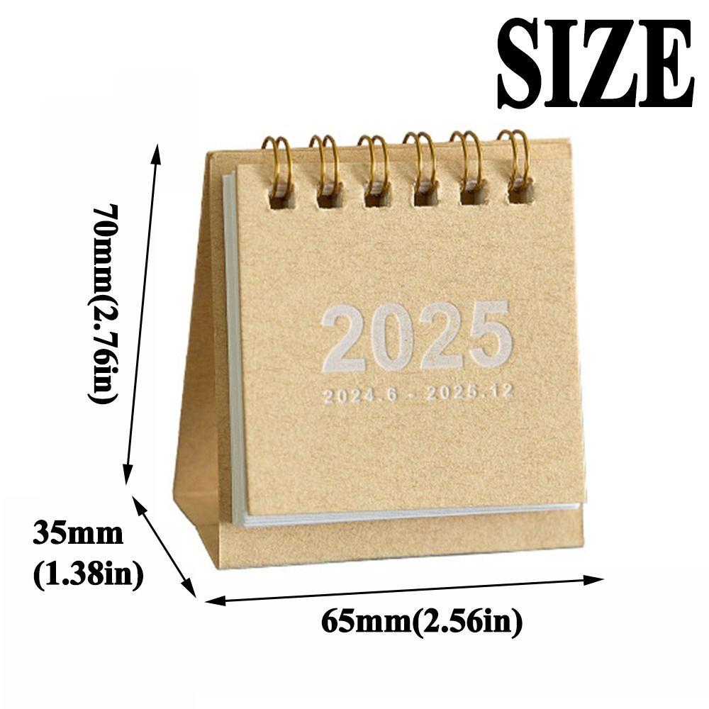Thick Paper Mini Desktop Calendar Creative Standing Flip Calendar  Office Ornaments