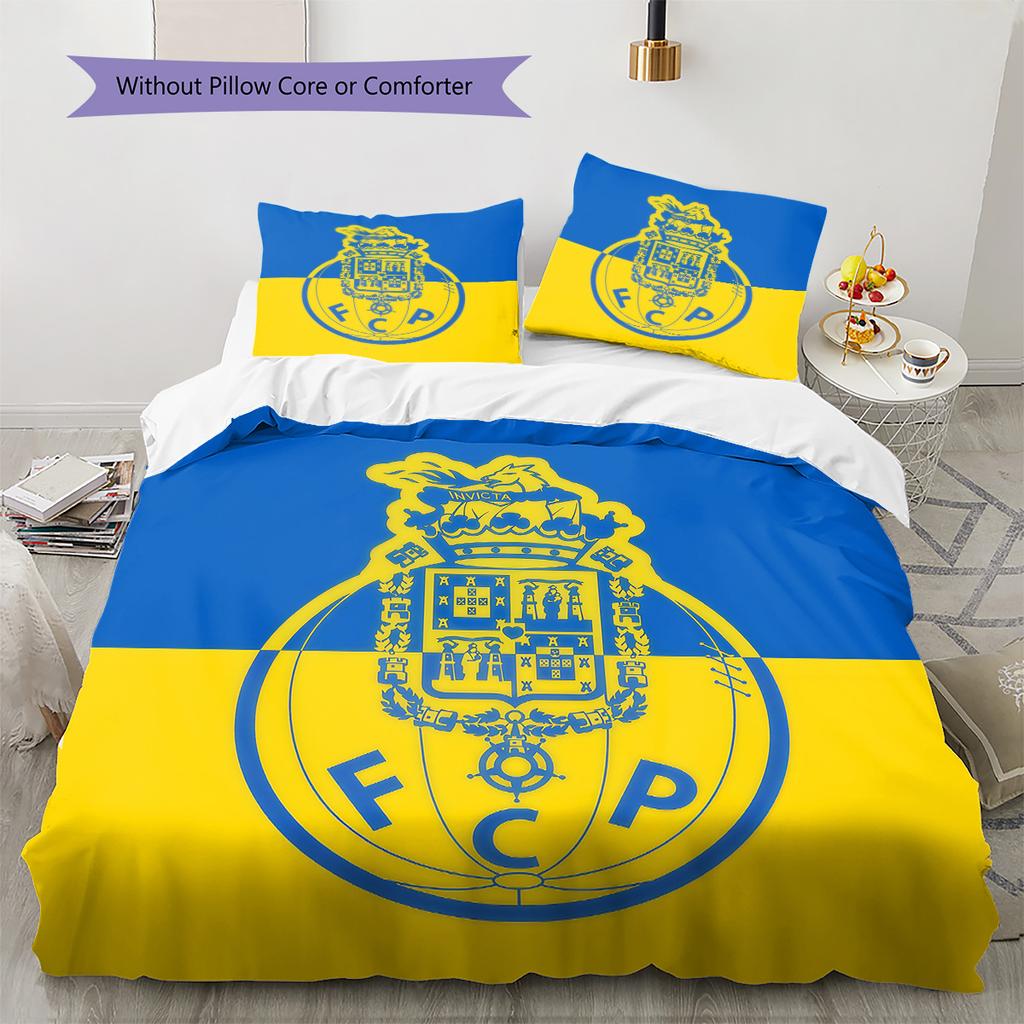 Juego de edredón y fundas de almohada del club de Oporto Decoración del hogar Regalo de cumpleaños (1 * funda nórdica + 2 * fundas de almohada, sin núcleo)