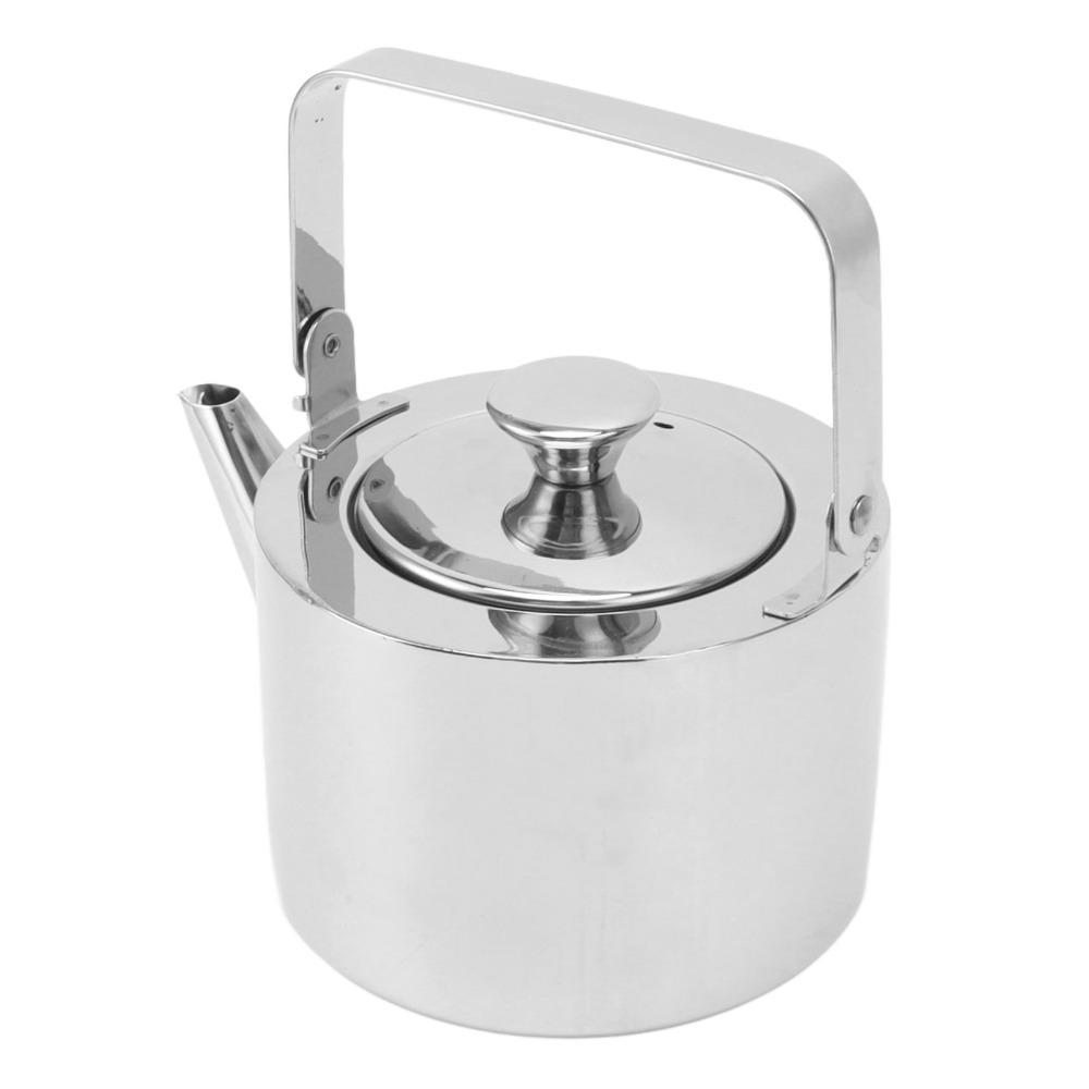 Ergonomic Handle Stainless Steel Tea Kettle With Tea Infuser Stainless Steel Teapot  Home Use 1L