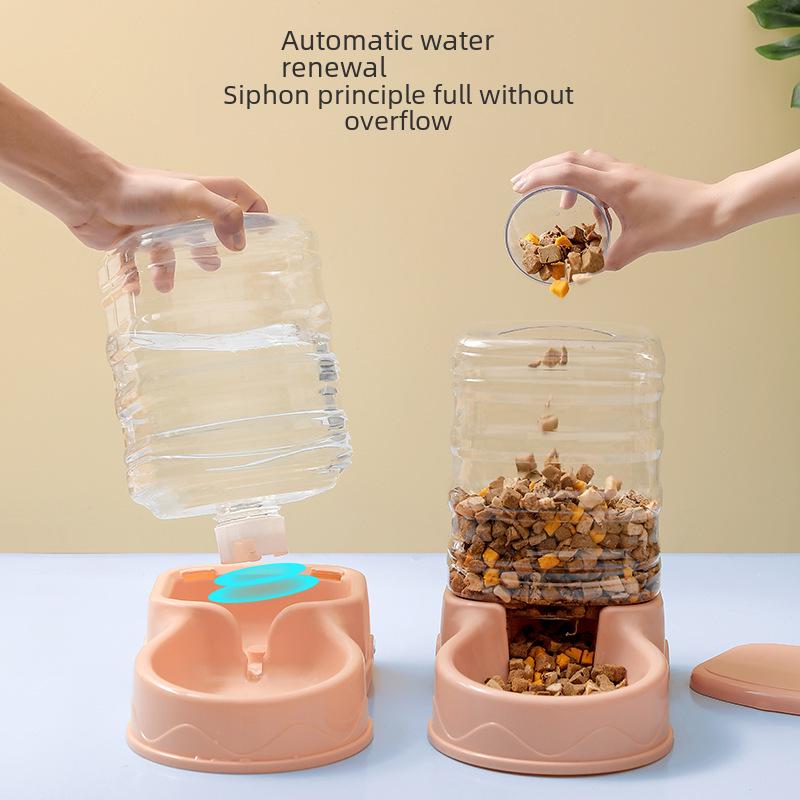 3.8L Large Capacity Automatic Dog Feeder & Water Bowl