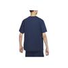 Nike Crew Neck Pullover Solid Color Printed Short Sleeve T-Shirt Men Tops Navy-Blue DV9141-410