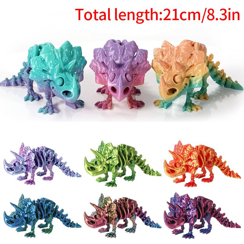 3D Printed Chinese Dragon Rotatable Dragons Kid Gifts Realistic Dragon Statue Landscaping Decoration Printed Figures Animals