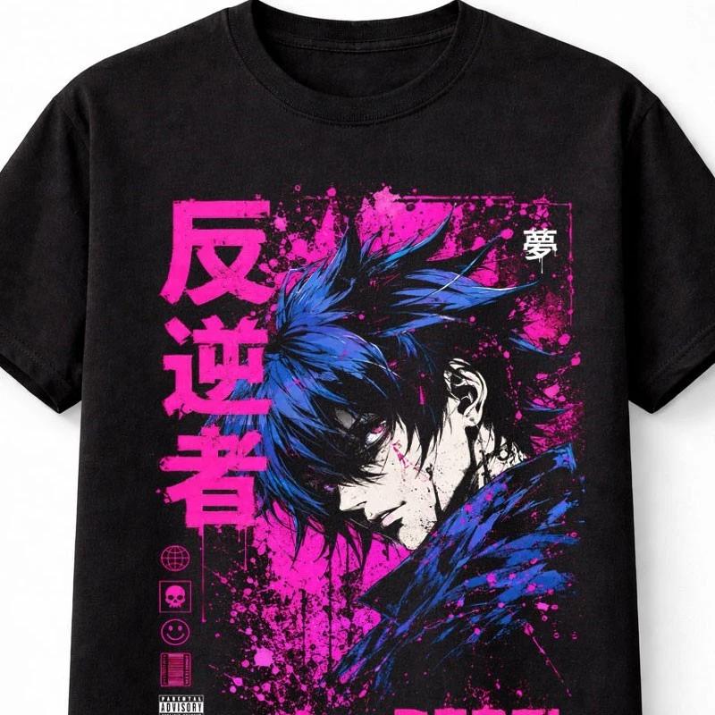 Rebel Anime Unisexga Graphic Japanese Cyberpunk Character Unisex TShirt S