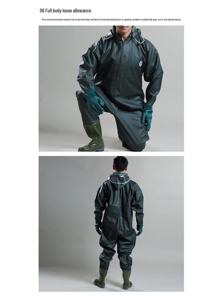 Men's Premium Waders - Full-Body Fishing Suit, Lotus Root Digging Suit, One-Piece Raincoat