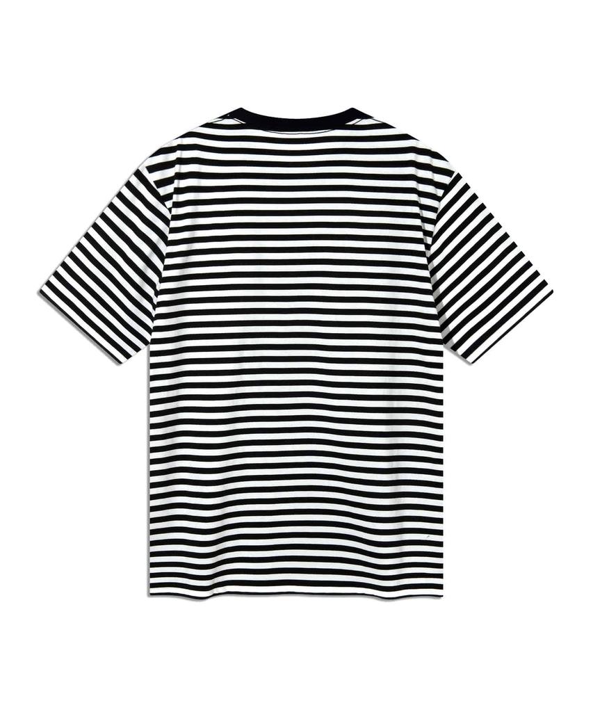 LEE Striped Embroidered Short Sleeve T-Shirt Black