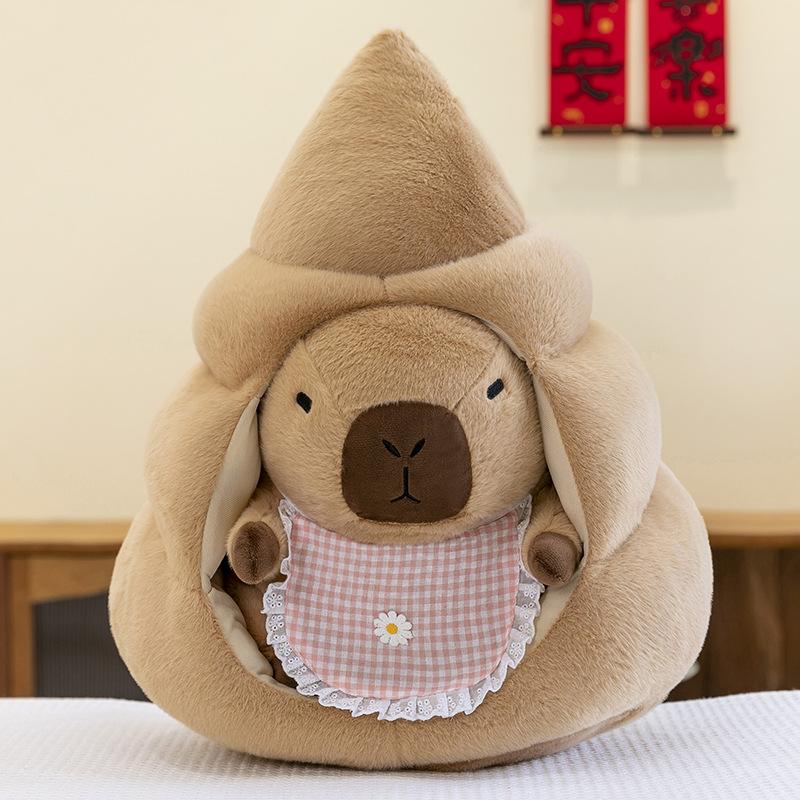 

Creative Bib Baba Nest Capybara Plush Toy Children S Comfort Doll Pet Nest Office Healing Pillow Premium Durable 35cm【0.73kg】
