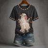 Women's Casual Halloween Print Short Sleeve T-Shirt