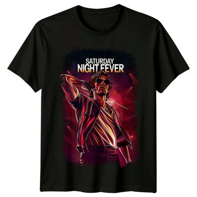 La febbre del sabato sera (1977) T-shirt 100% Cotone Ispirata ai Poster dei Film Magliette da Uomo Top Maglietta Retro Unisex