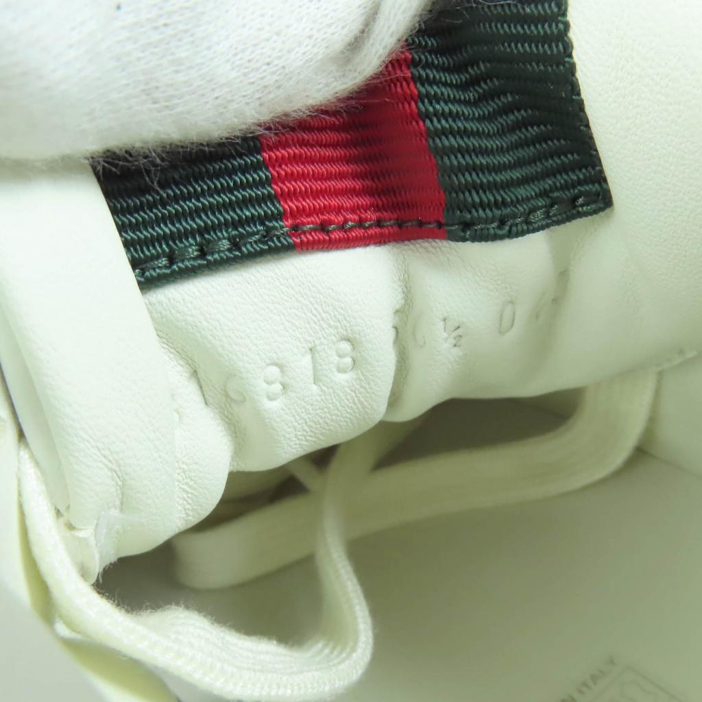 Pristine GUCCI Low Cut Sneakers Web Line White GG Supreme Women 36.5 816818 Used