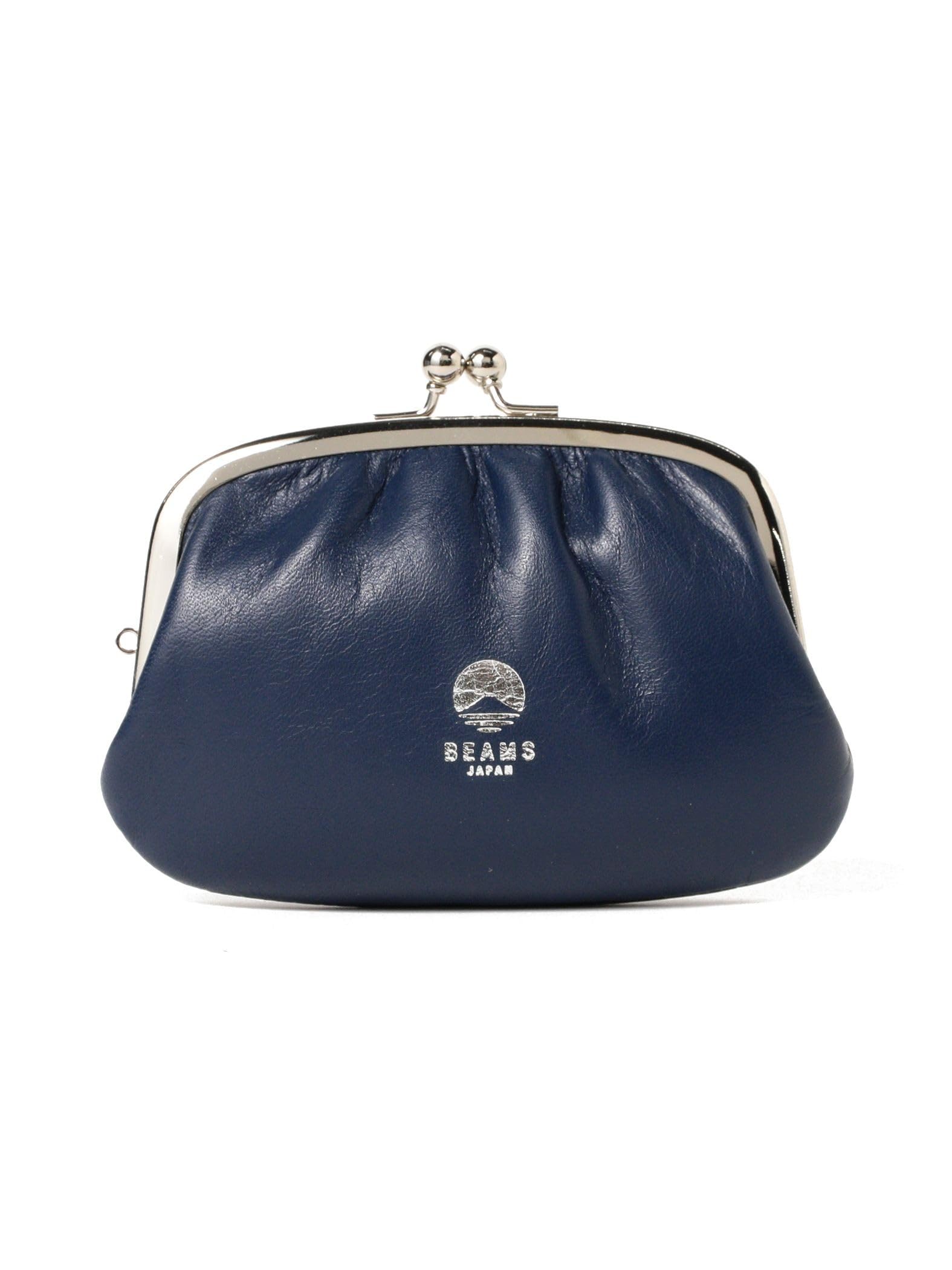 

[BEAMS JAPAN] Wallets & Pouches [Exclusive] Matsunoya Cowhide Leather Parent-Child Clasp Purse, Navy -
