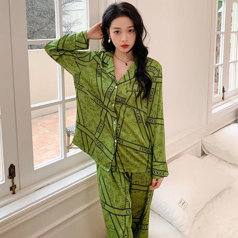 Шелковый пижамный комплект Mu Qingqing M