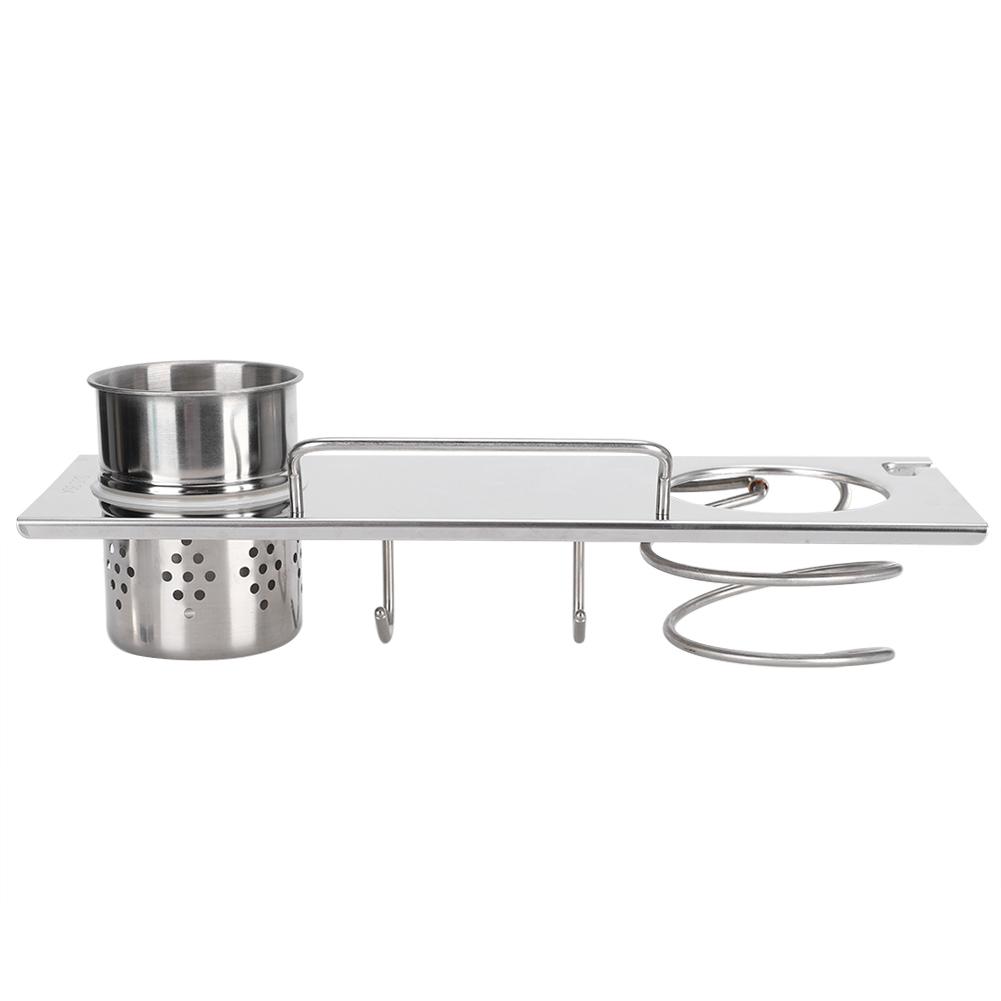 Nástěnný úložný organizér na fén Stojan Držák Věšák na koupelnu Salon Kadeřnický nástroj