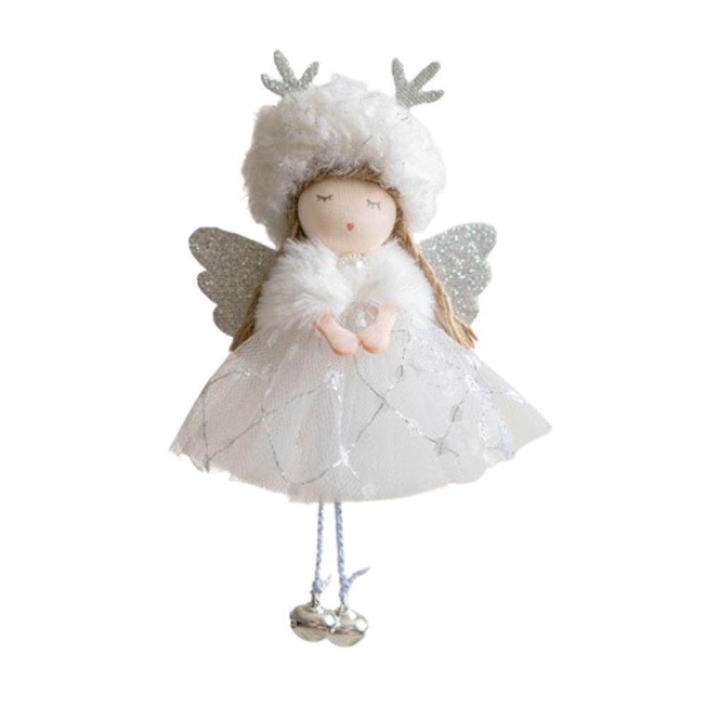 

Cartoon Christmas Plush Antlers Angel Dolls Exquisite Christmas Tree Decoration Party Favors срібний