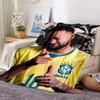 1pc Neymar17 Blanket, Gift, for Men and Women, Soft Blanket, Good for Sofa Bed Couch Travel, Lightweight Flannel Blanket