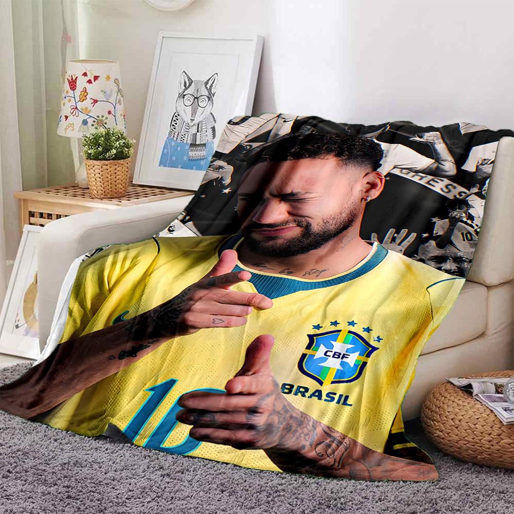 1pc Neymar17 Blanket, Gift, for Men and Women, Soft Blanket, Good for Sofa Bed Couch Travel, Lightweight Flannel Blanket