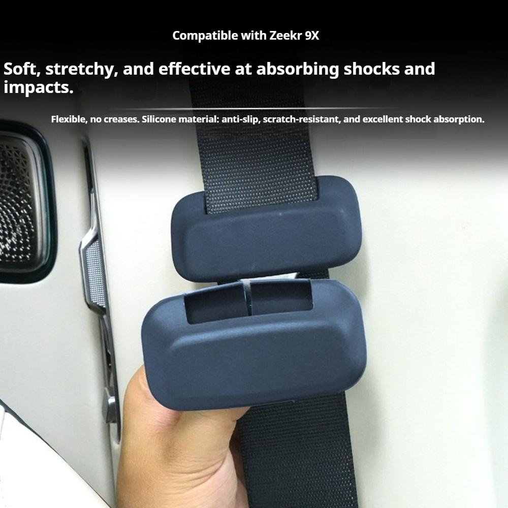 Fit For ZEEKR 9X 2025 Car Specialized Silicone Seat Belt Protective Cover Anti Scratch Anti Wear Interior Modification Auto