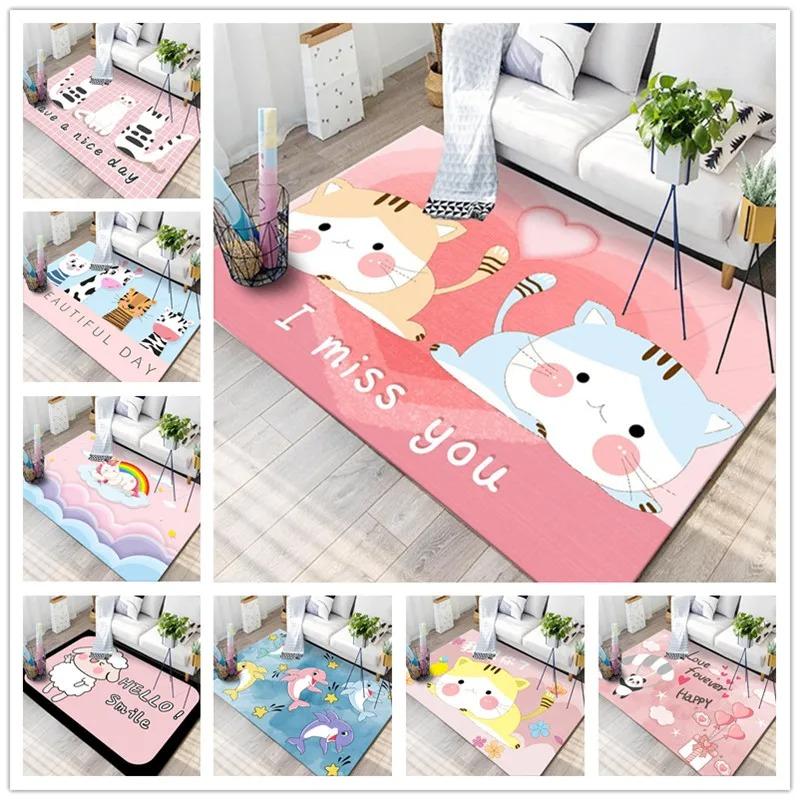 Cute Cartoon Girl Bedroom Floor Mat Decoration Home Living Room Floor Mat