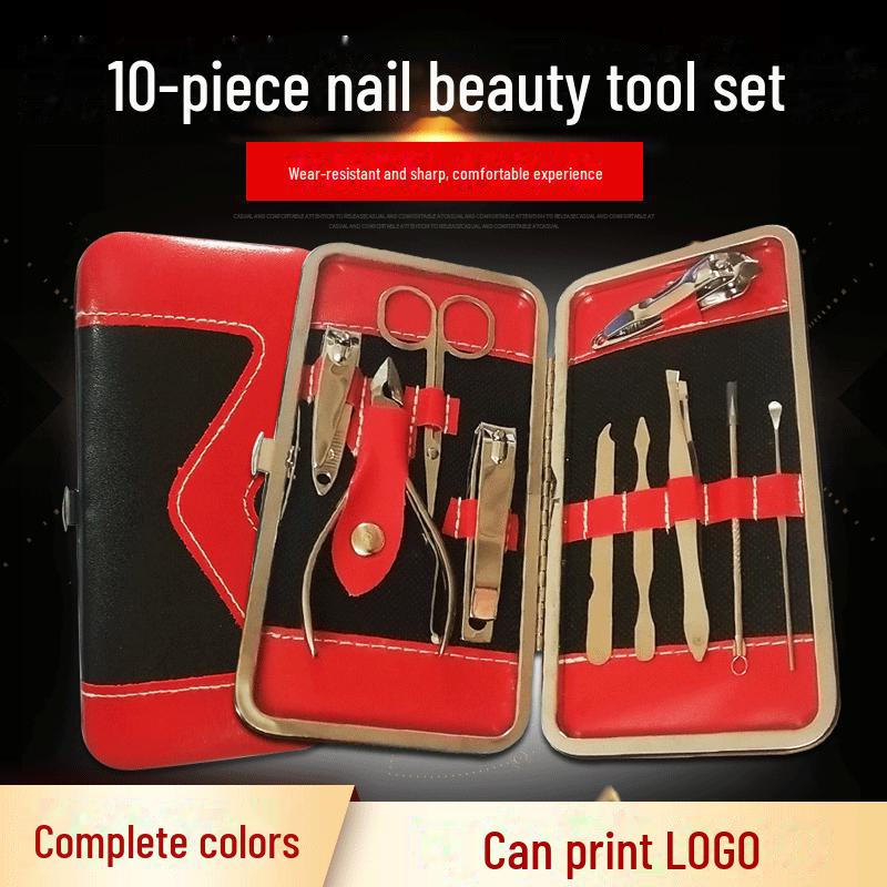 8-Piece Apple Nail Art Manicure Set with Nail Clippers